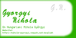 gyorgyi mihola business card