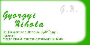 gyorgyi mihola business card